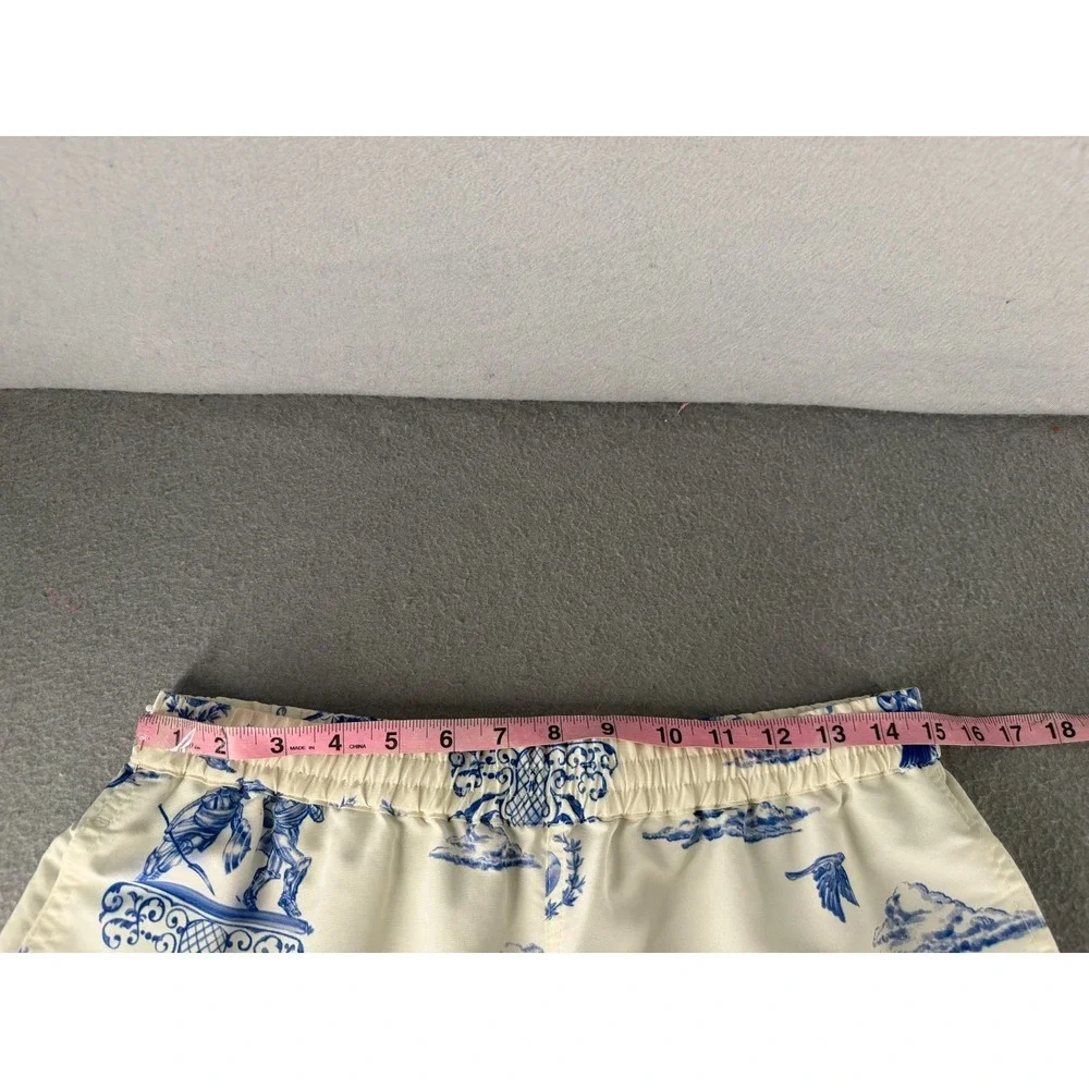Undefeated UNDFTD Shorts Mens M Blue Toile Lined Streetwear‎ Hybrid Swim Trunks
